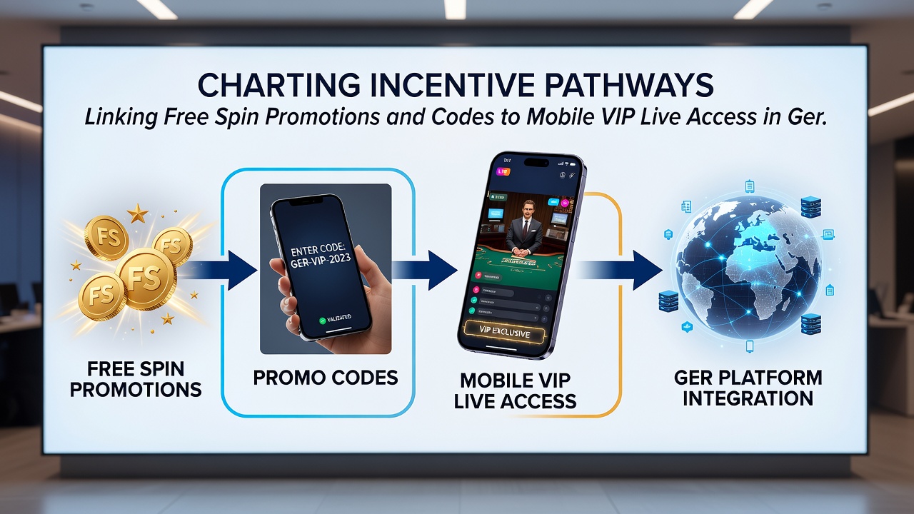 Illustration der mobilen VIP Live Access Pfade mit Codes und Free Spins