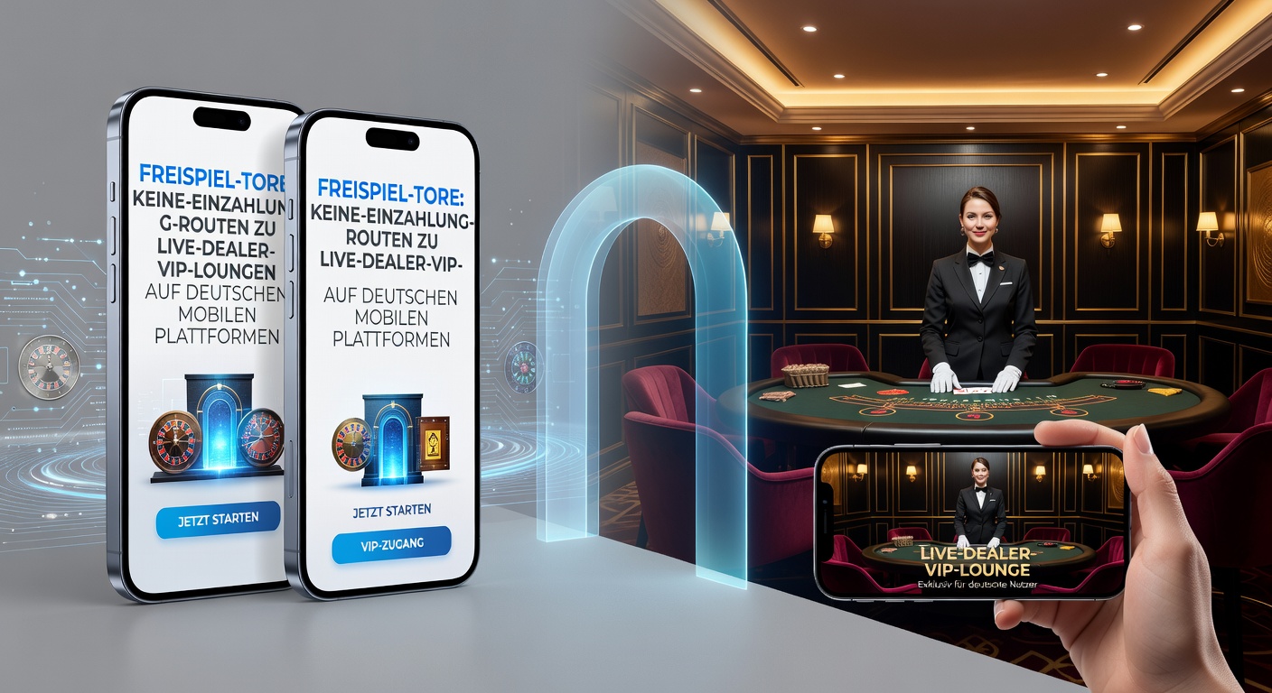 Smartphone mit Live-Dealer-VIP-Lounge auf deutscher Casino-App, Freispin-Symbol im Vordergrund