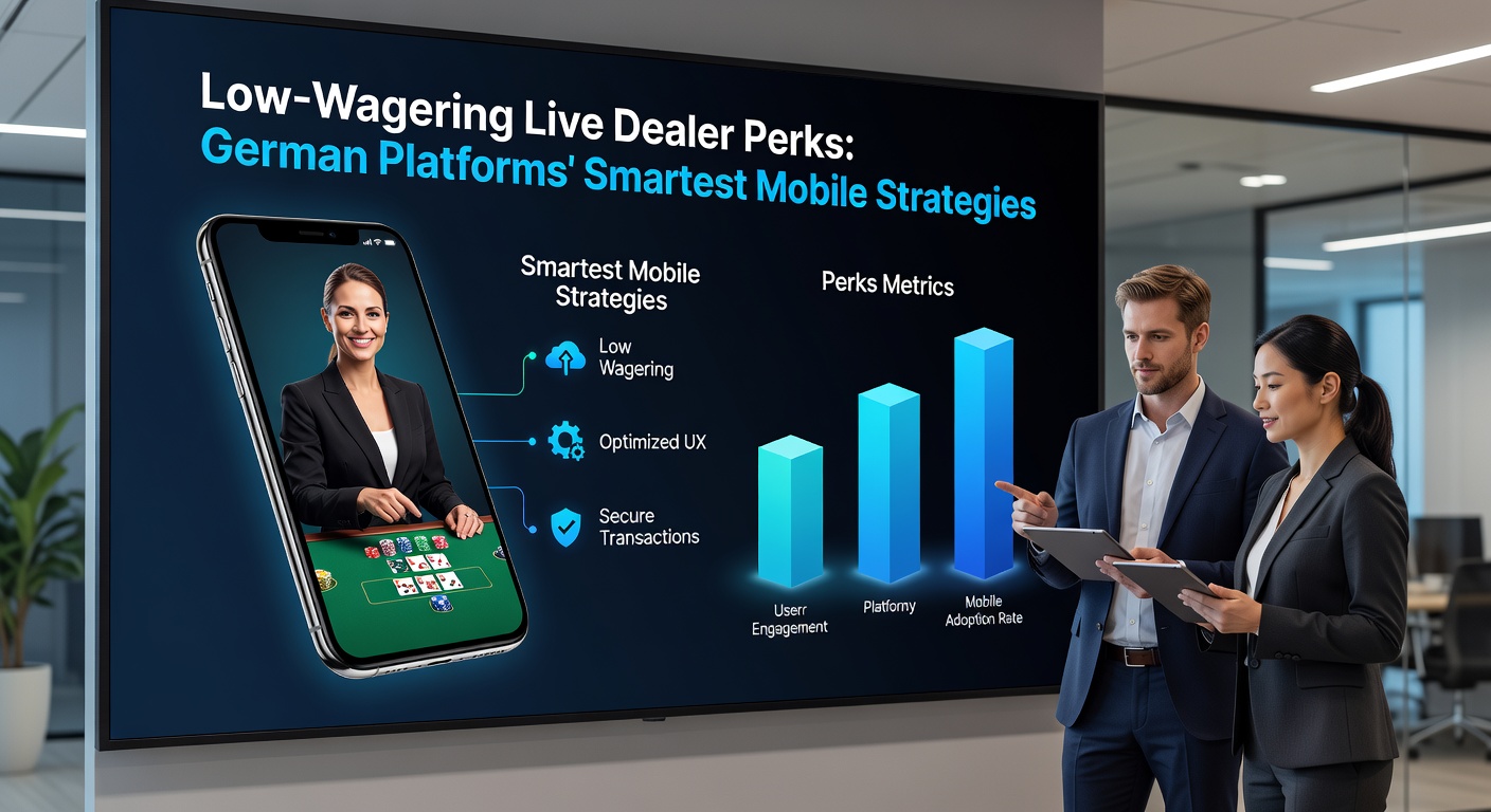 Live Dealer Roulette-Tisch auf Tablet mit Low-Wagering-Bonus-Overlay und deutschen Plattform-Features