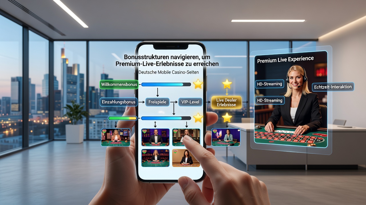 Mobile Nutzerwege durch Bonusstrukturen zu Live-VIP-Erlebnissen