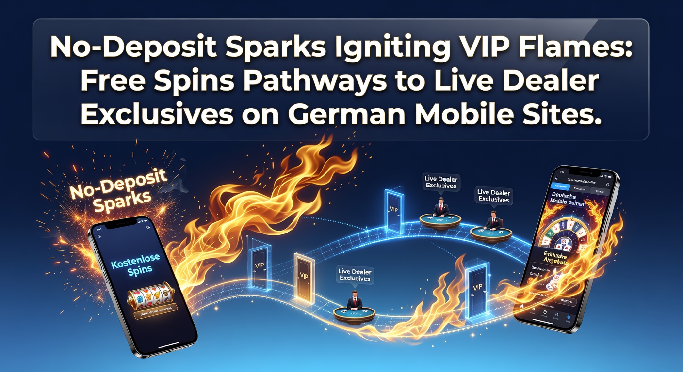 Smartphone mit leuchtenden Free-Spins-Symbolen und VIP-Live-Dealer-Tisch im Hintergrund auf einer deutschen Casino-App
