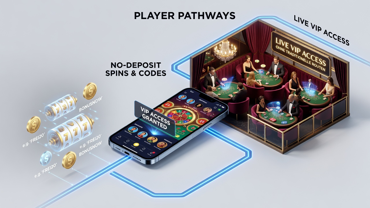 Spieler navigieren durch mobile Casino-Plattformen mit No-Deposit-Boni und VIP-Zugängen in Deutschland