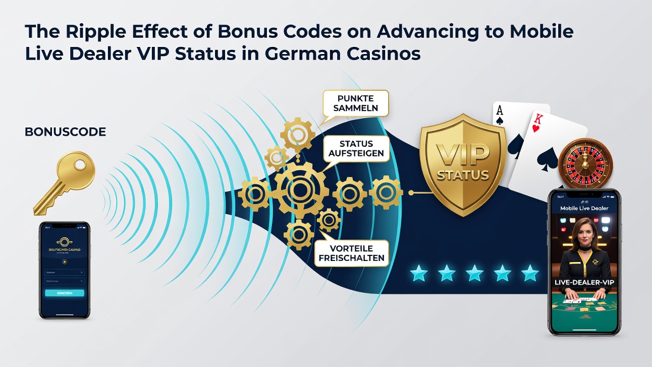Mobile Live-Dealer-Session mit VIP-Statusanzeige und Bonus-Code-Effekten auf einer deutschen Casino-App