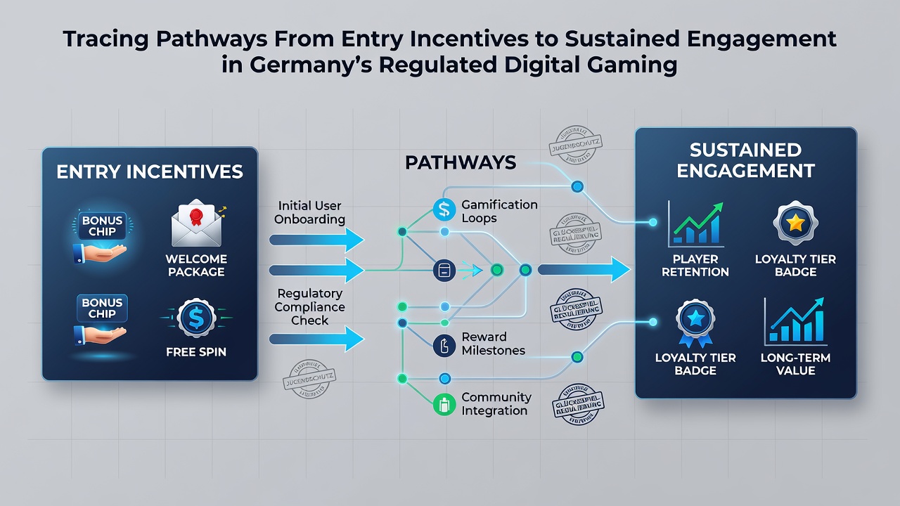 Darstellung von Entwicklungsstufen im Nutzerverhalten innerhalb regulierter deutscher digitaler Gaming-Umgebungen